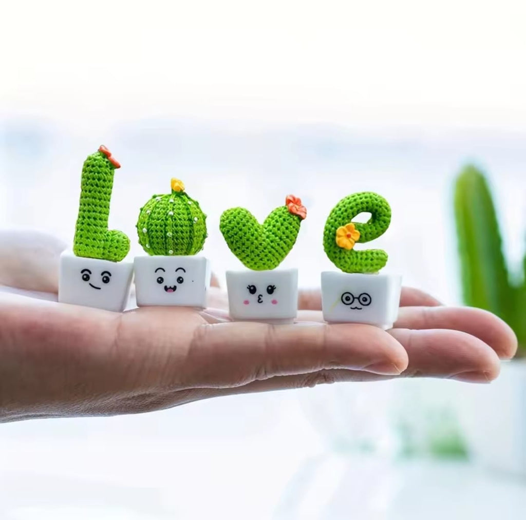 Set Cactus LOVE Resina
