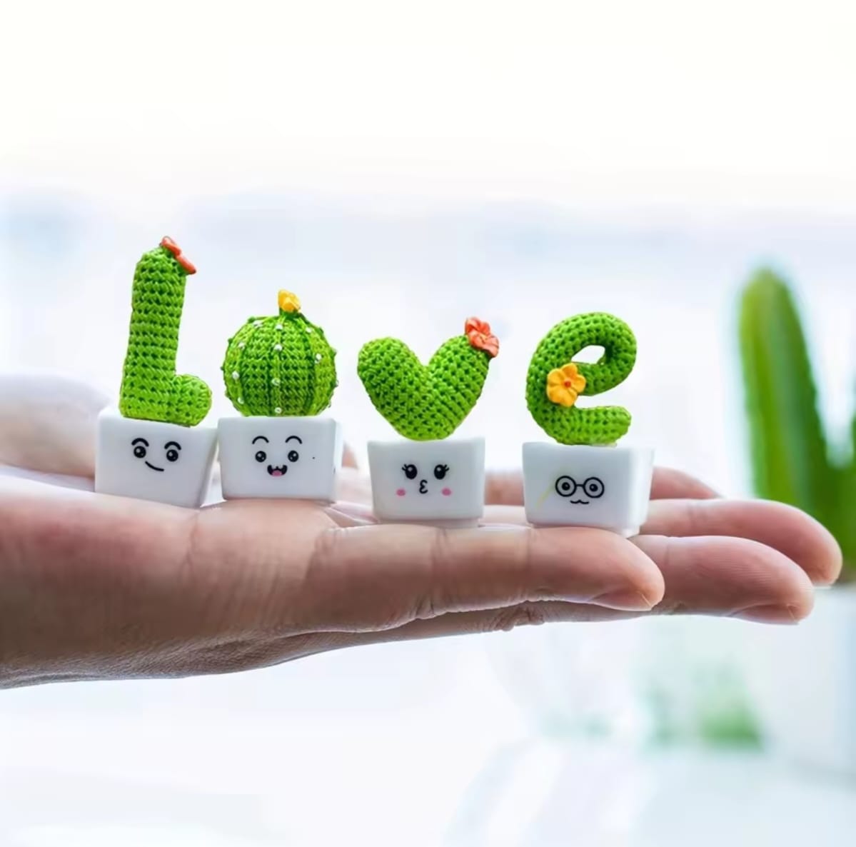 Set Cactus LOVE Resina