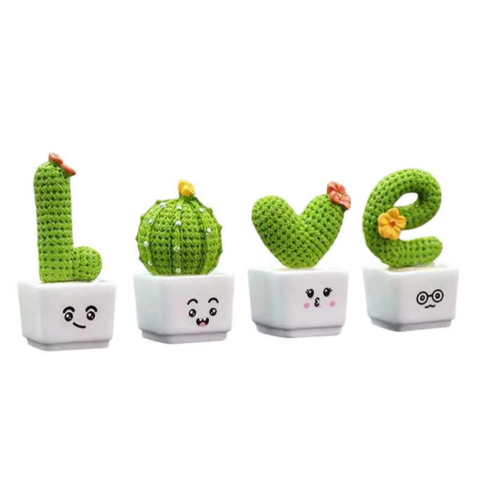 Set Cactus LOVE Resina
